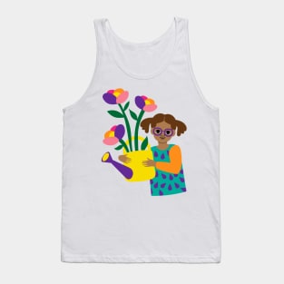 Watering Can Flowers Tank Top